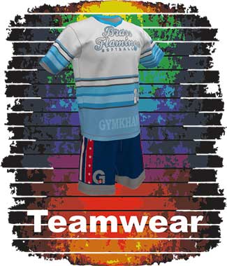 Sublimated team sports wear apparel garments products