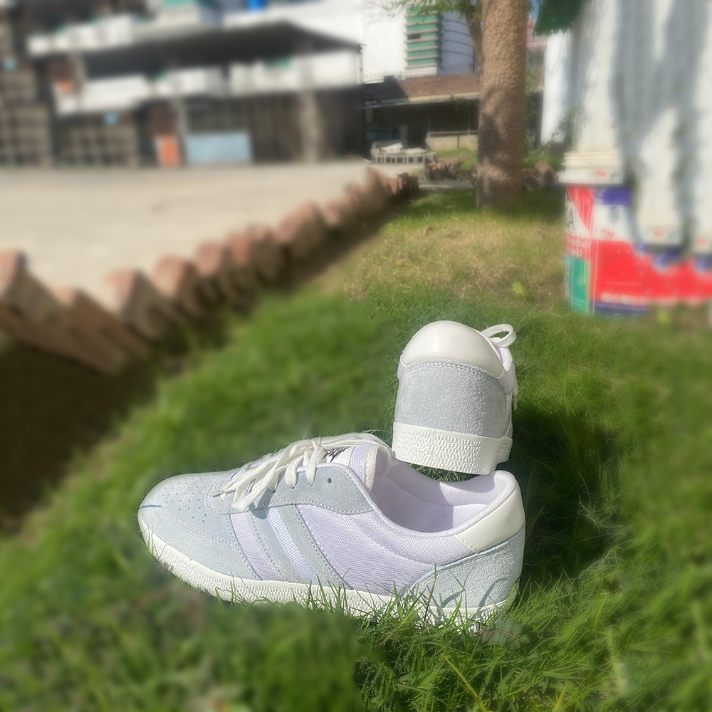 digital sublimation grey white suede leather shoes sneakers kicks tennis shoes white stripes